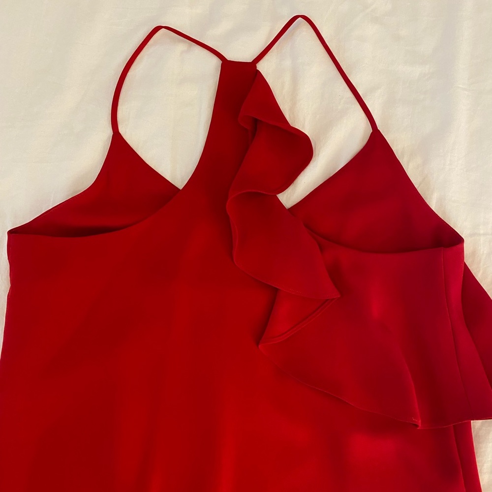 Amanda Uprichard Red Ruffle Top - Picture 7 of 9